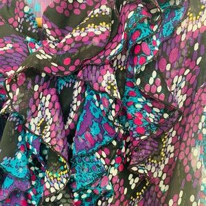 ♥️💜 Colorful ruffled top | Perfect condition!